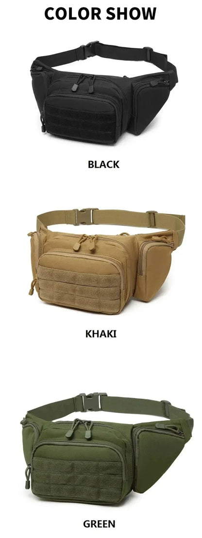 Tactical Multi-function Waist Pack Fanny Packs for Men Nylon Shoulder Hiking Mobile Phone Bag Sports High-capacity Waist Bag