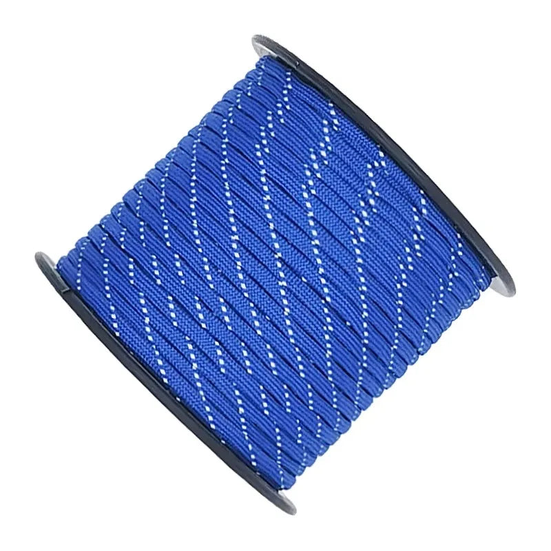 50/100m Multifunctional 7 Core Reflective 550 Paracord Rope 4 mm Camping Survival EDC Outdoor Parachute Cord Lanyard Rescue Rope