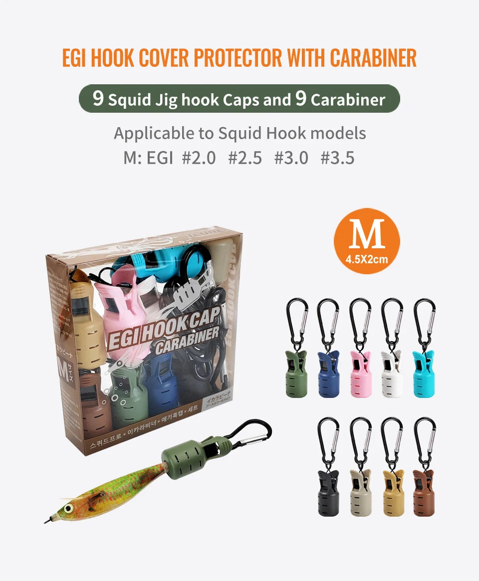 Squid Jig Hook Protector Caps (9 Pack)