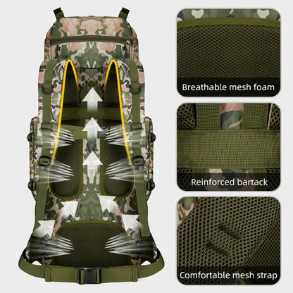 90L Travel Bag Camping Backpack Tactical Hiking Climbing Bags Mountaineering Large Sport Knapsack Outdoor Men Luggage Rucksack