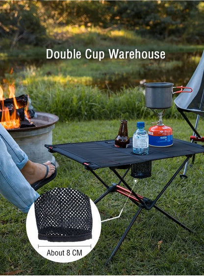 Naturehike Portable Folding Camping Table with Cup Holders Ultralight Outdoor Travel Picnic Fishing Table