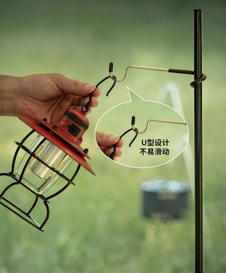 Stainless Steel Portable Light Stand Holder Hooks for Tent Pole Lamp Hanger Hunting Fishing Lantern Outdoor Camping Tools
