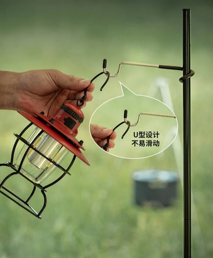 Stainless Steel Portable Light Stand Holder Hooks for Tent Pole Lamp Hanger Hunting Fishing Lantern Outdoor Camping Tools