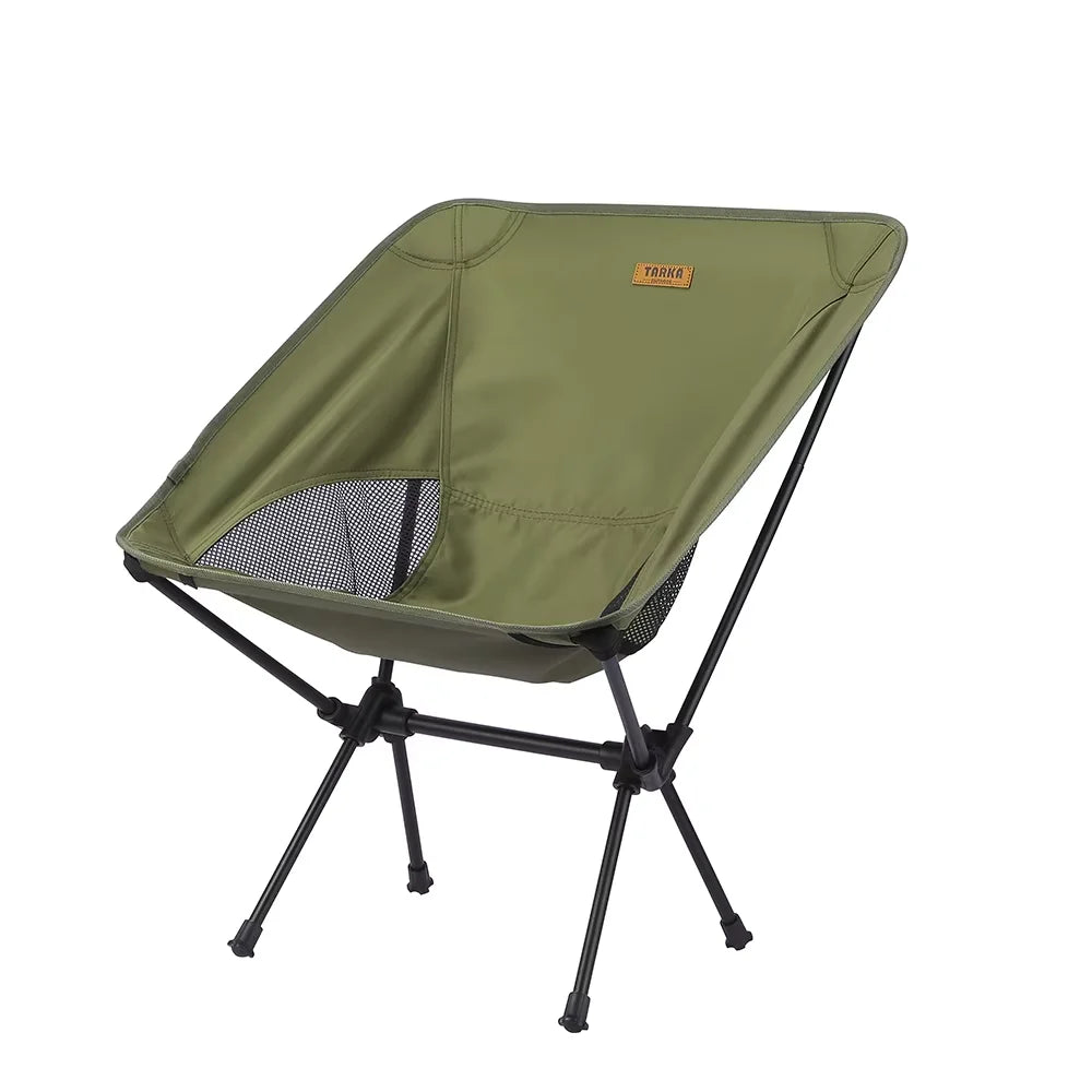 TARKA Ultralight Foldable Camping Chair Set - Portable Backpacking Moon Chairs for Garden Picnic Beach Fishing
