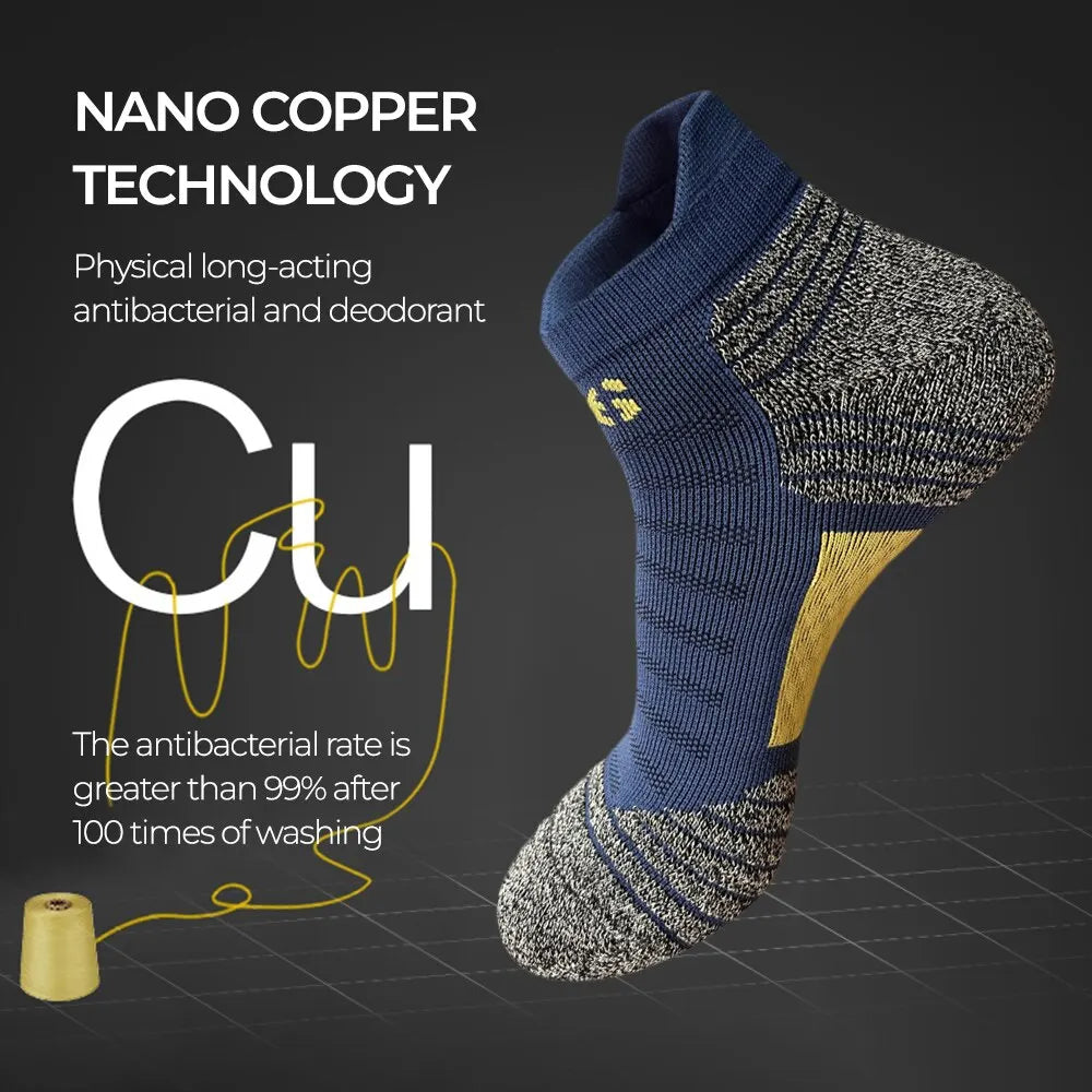 Nano Copper Fiber Deodorant Antibacterial Men Socks Running Climbing Summer 2025 MTB Cycling Bicycle Basketball Sports Sock