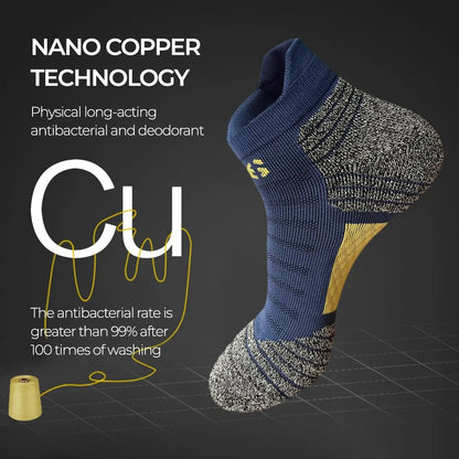 Nano Copper Fiber Deodorant Antibacterial Men Socks Running Climbing Summer 2025 MTB Cycling Bicycle Basketball Sports Sock