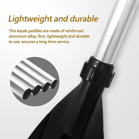 Detachable Kayak & Canoe Paddle – Ribbed Blade Floating Oar for Boats, Rafts & Surfing