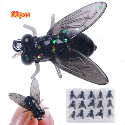 Ultra-Realistic Parachute Dry Flies (15/60 Pack)