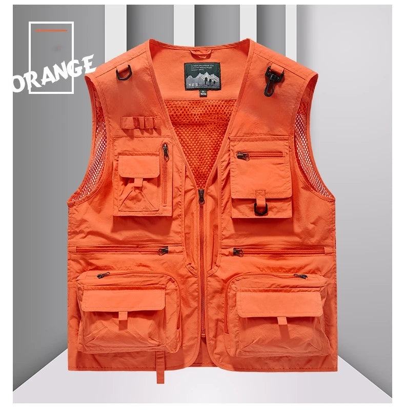FGKKS Multi-Pocket Breathable Fishing Vest