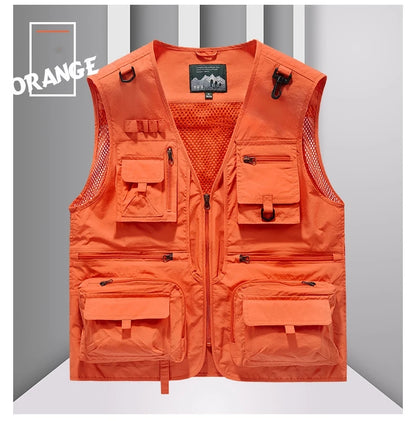 FGKKS Multi-Pocket Breathable Fishing Vest