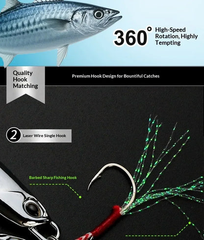 10Pcs Metal Casting Jig Spoon Lure Set 30g 40g With Hook Sea Bass Casting Jigging Artificial Bait, Mackerel