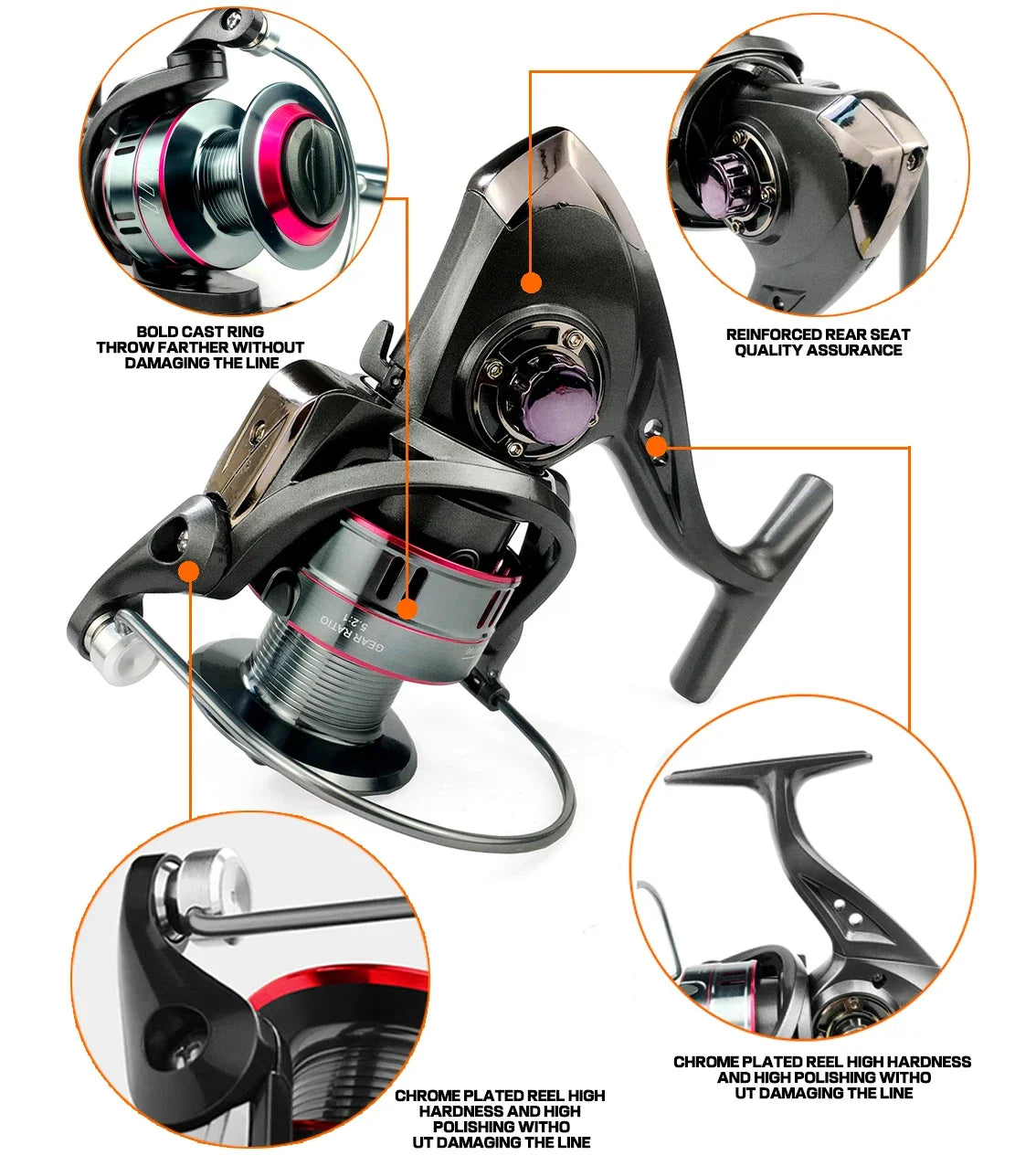 Carbon Fiber Fishing Rod And Reel Combo 1.8-3.6m Telescopic Super Hard Spinning Reel Kit with Max Resistance 3-8kg for Pesca