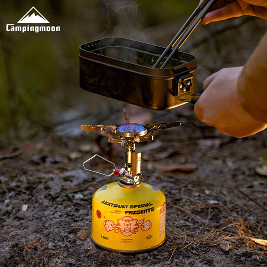 CAMPINGMOON XT-2F Xuanfeng Titanium Rocket Stove Portable Mini Camping Gas Burner Stable Voltage Output Outdoor Cooking Furnace