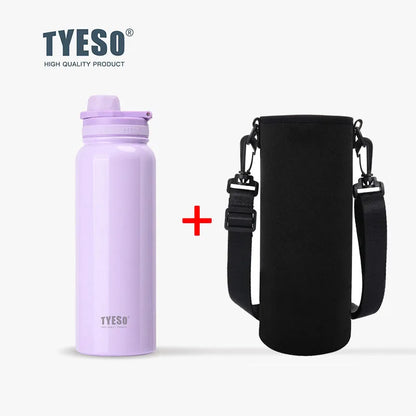 TYESO Stainless Steel Thermal Water Bottle Portable Tumbler Sport Vacuum Flask Keeps Cold and Heat Thermal Mug Car Insulated Cup