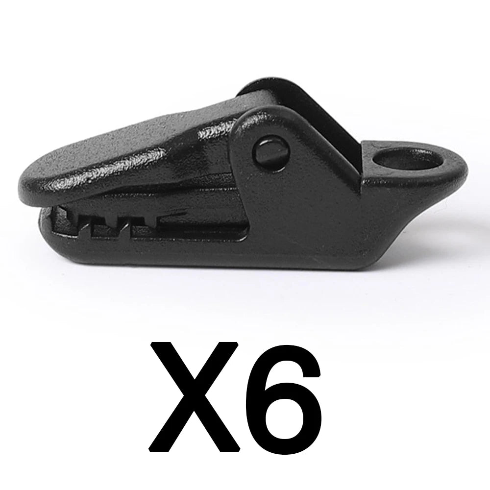 Heavy Duty Tent Clips Windproof Alligator Clamps for Camping Tarp Shelter Outdoor Gear with Rope Survival Tent Stakes Accessorie