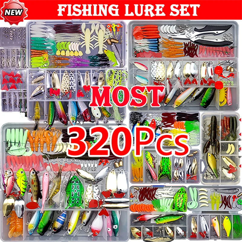 Soft and Hard Bait Lure Kit with Box