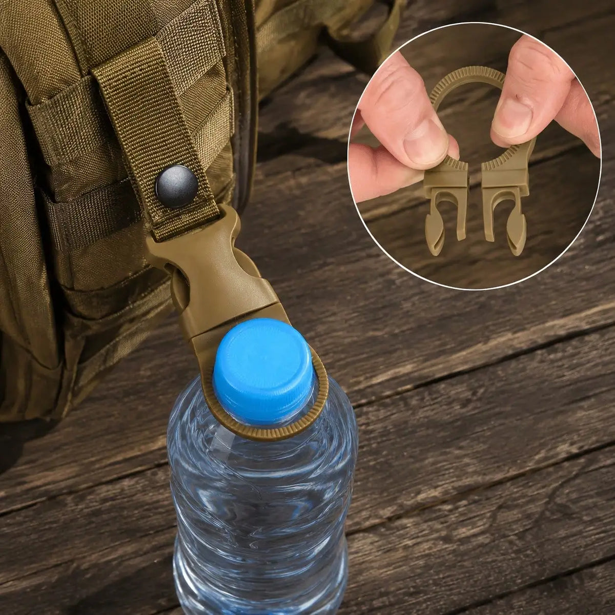 3pcs Outdoor Portable Hiking Carabiner Water Bottle Quick Clip Hook Multi-Function Mineral Water Bottle Carrier Durable Nylon Plastic Camping Backpack Accessories Travel Hydration Gear Kit