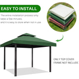 Grill Gazebo Replacement Canopy Roof, Outdoor BBQ Gazebo Top, Double Tiered Shelter Cover Roof ,for Yard Patio Garden Sunshade