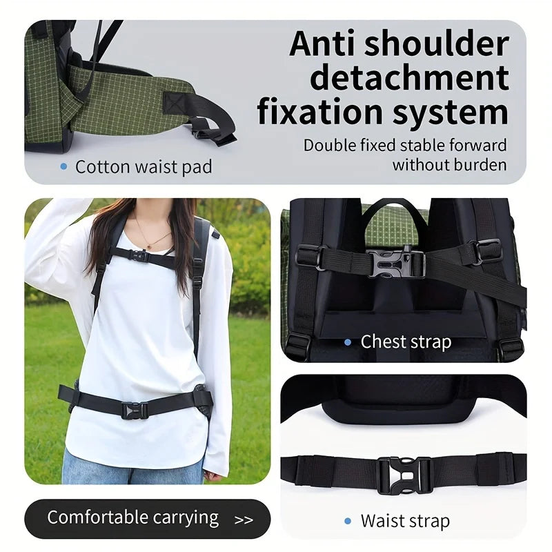 Outdoor Mountaineering Versatile Lightweight Backpack - Waterproof Nylon Expandable & Foldable bag for Hiking/Camping/Cycling