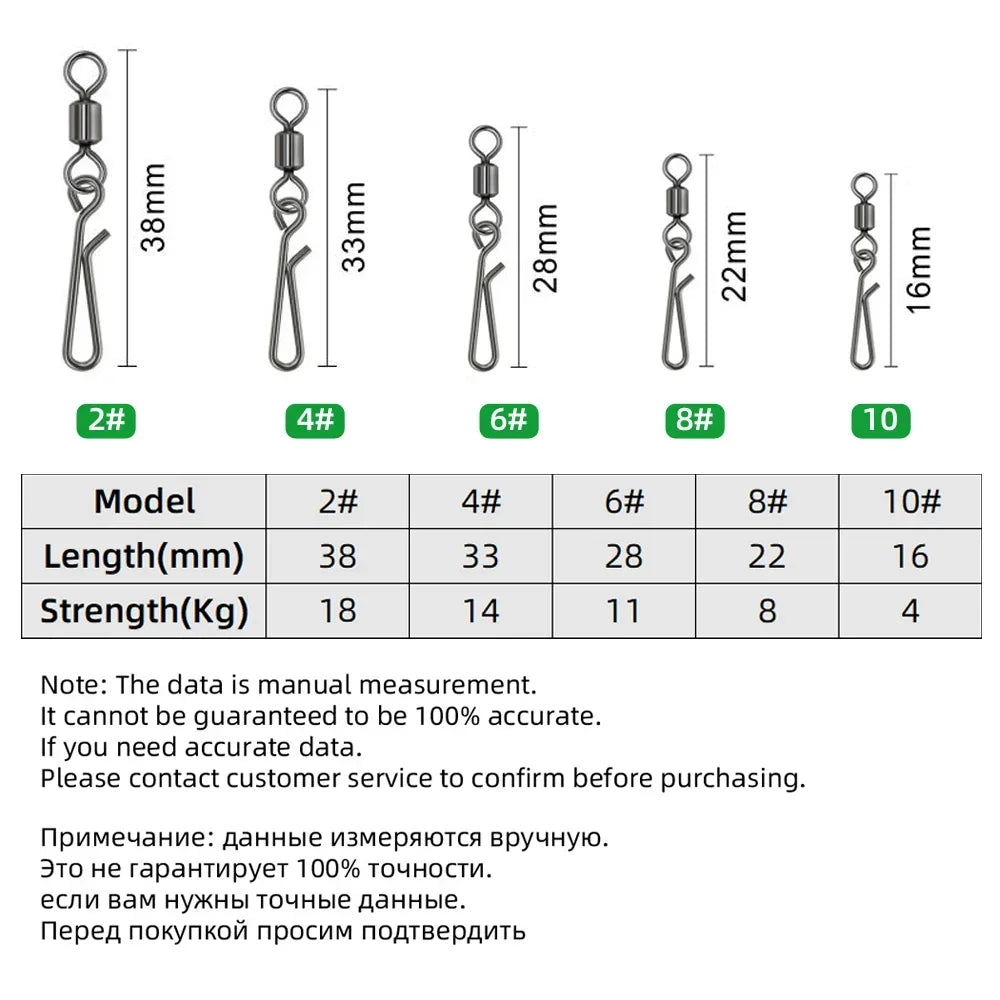 Rolling Swivel Snaps (10-50 Pack)