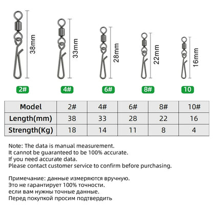 Rolling Swivel Snaps (10-50 Pack)