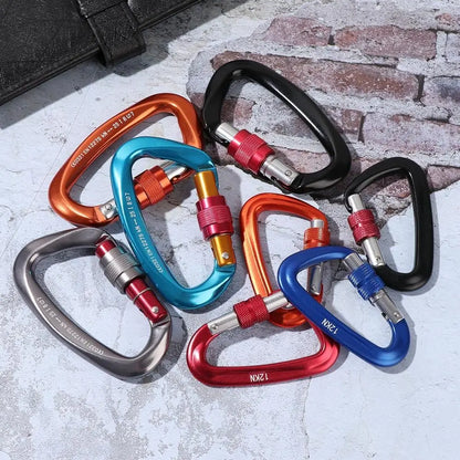 Quality Aluminum Security Master Lock Accessories Mountaineering Protective Equipment Professional Carabiner Climbing Key Hooks