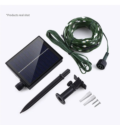 100M Leather LED Solar Fairy String Lights Waterproof Outdoor Garland High Power Solar Lamp for Garden Christmas Holiday Decor