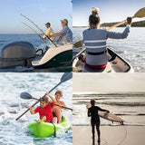 Elastic Kayak Paddle Leash & Fishing Rod Holder – Stretchable Coiled Safety Rope with Carabiner for Canoe, Rowing & Boat Accessories