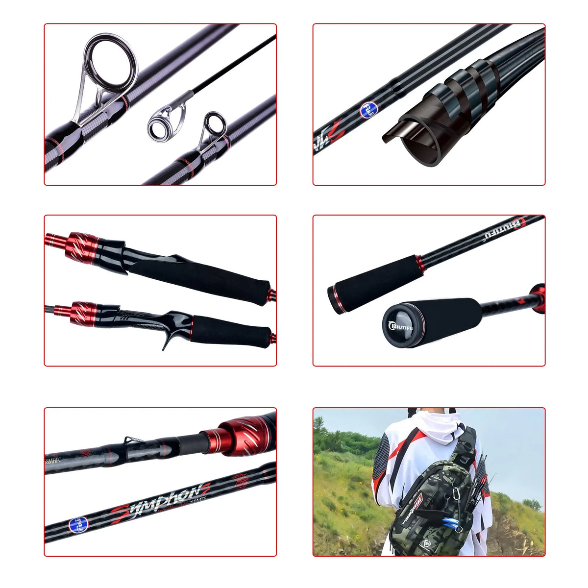 BIUTIFU Traveller Fuji Lure Rod