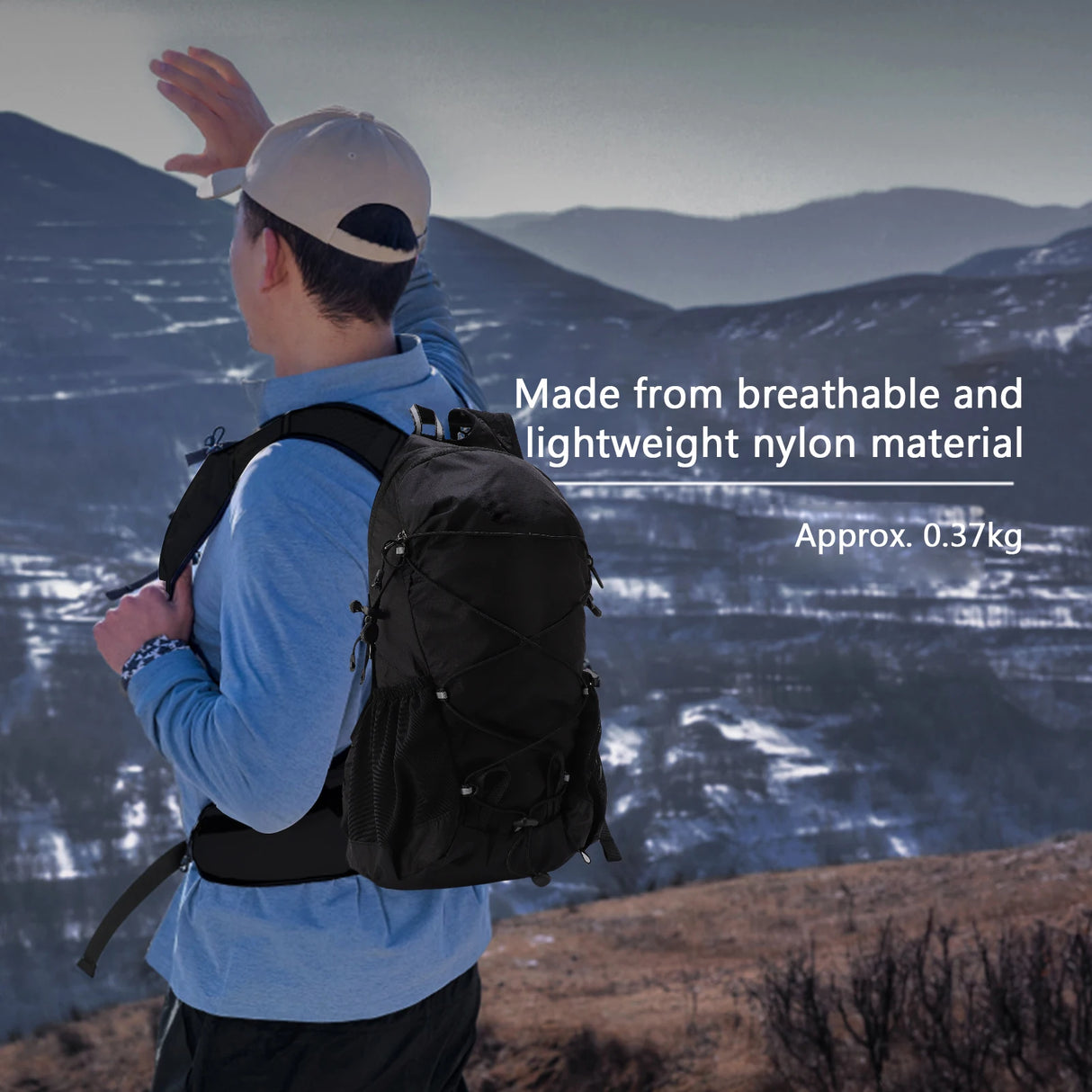 Hydration Backpack Breathable 20L Water Backpack with Multiple Pockets and Reflective Strip Multi-functional Hydration Pack