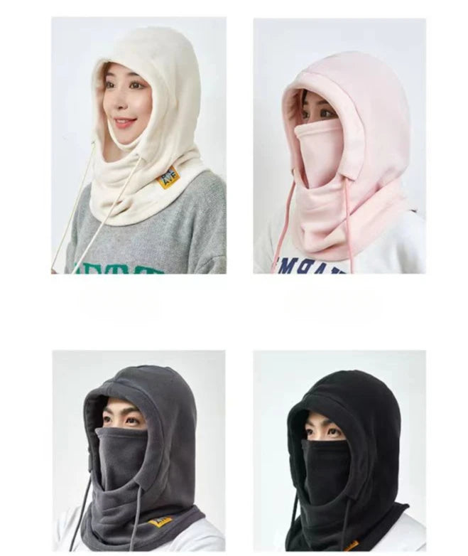 Winter Warm Hat with Mask and Neck Warmer 3-in-1 Windproof Balaclava for Men and Women Masked Hat Cycling Cold Weather Protectio