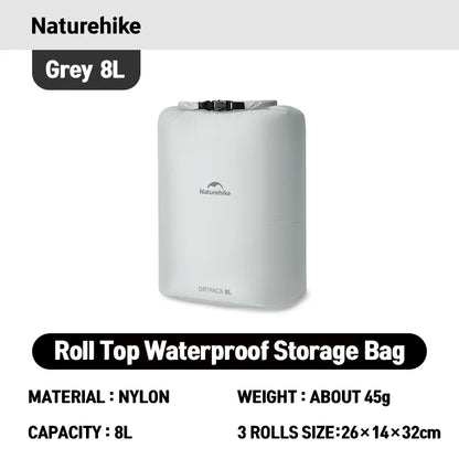 Naturehike Rolled Storage Bag Outdoor Travel Hiking Lightweight Waterproof Vacuum Compression Dispenser Bags Portable Organizer