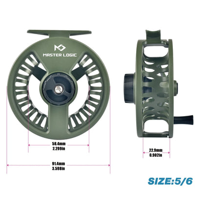 Master Logic 5/6WT Large Arbor Fly Reel