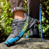 Men’s All-Terrain Hiking Shoes – Breathable Mesh Outdoor Sports Sneakers (Non-Slip, Wear-Resistant, Cycling & Trekking)
