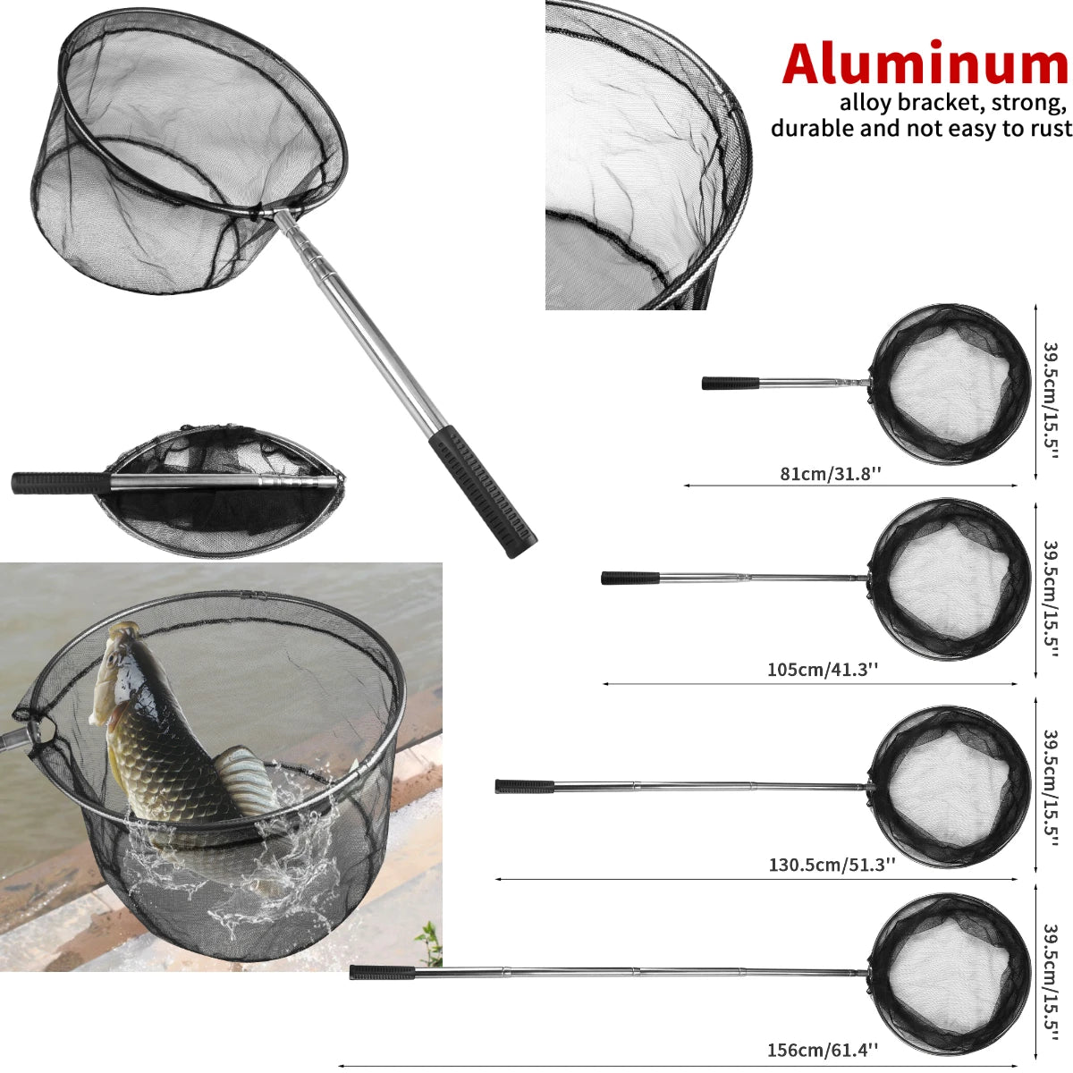Telescopic Floating Landing Net (55-190cm)