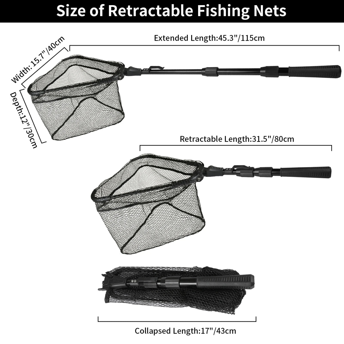 Aluminum Telescoping Landing Net (55-190cm)