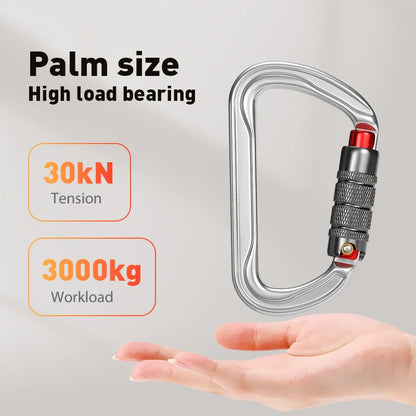 CLIWIZ 30kN Aluminum Safty Climbing Snap Hook New Good Quality H Section D-Twist Carabiner Snap Hook CE/UIAA