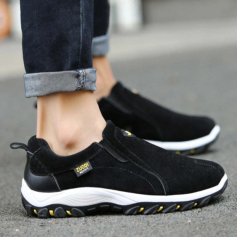 Men’s Casual Sports Orthopedic Shoes – Breathable, Flat Sole Travel & Hiking Sneakers