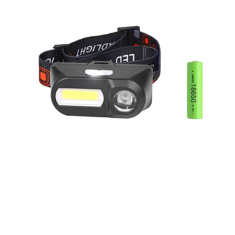 Outdoor Head Lamp Strong Light Cobled Multi Function Headlight USB Charging Head Mounted Flashlight Outdoor Night Fishing