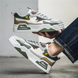 Men’s Breathable Leather Casual Sneakers – Soft Sole Comfort Trainers for Running & Walking