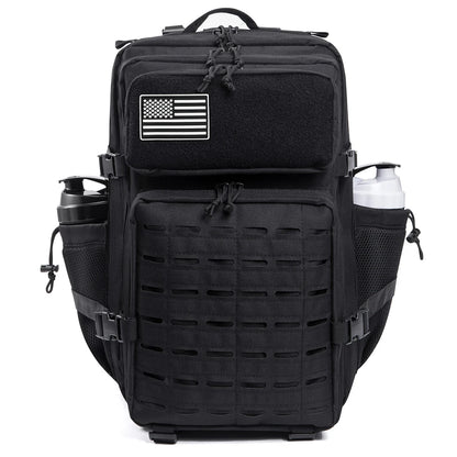 45L Tactical Backpack For Men With MOLLE Webbing System Outdoor Survival Gym Fitness Hiking Camping Backpack Dual Cup Holders Large Capacity Rucksack For Wilderness Trip Travel Daily Work Commute Outdoor Camping Activities Ge