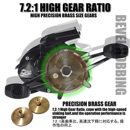 Electronic Baitcasting Reel with LED Line Counter Screen