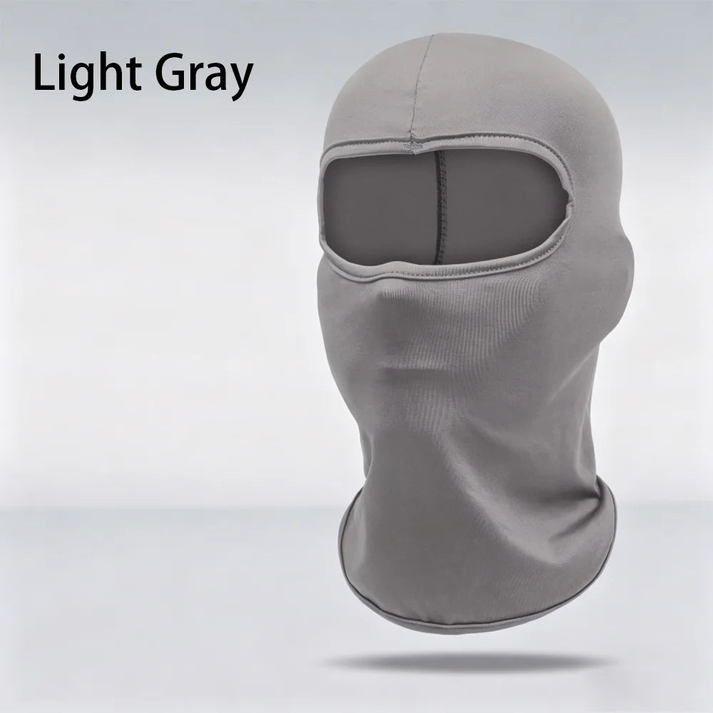 Thin Breathable UV Protection Full Face Mask Neck Cover Lightweight Helmet Liner for Cycling Running Motorcycle Outdoor Activity