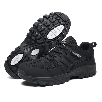 Men’s Casual Mountain Sneakers – Leather Antiskid Outdoor Trail Running Shoes, Winter & Autumn Footwear