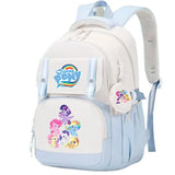 My Little Pony Large Capacity Backpack Cartoon Daypack Travel Commute Knapsack Schoolbag for Kids Girls Mochila With Coin Purse