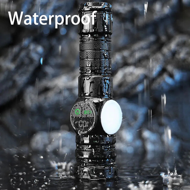 Super Powerful Flashlights USB Rechargeable LED Flashlight Magnetic Tactical Flashlight With COB Side Light Camping Fishing