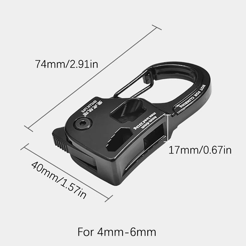 Tent Rope Tensioner Aluminum Alloy Rustproof Strong Load-bearing Lightweight Portable Tent Cord Adjuster Tent Accessories
