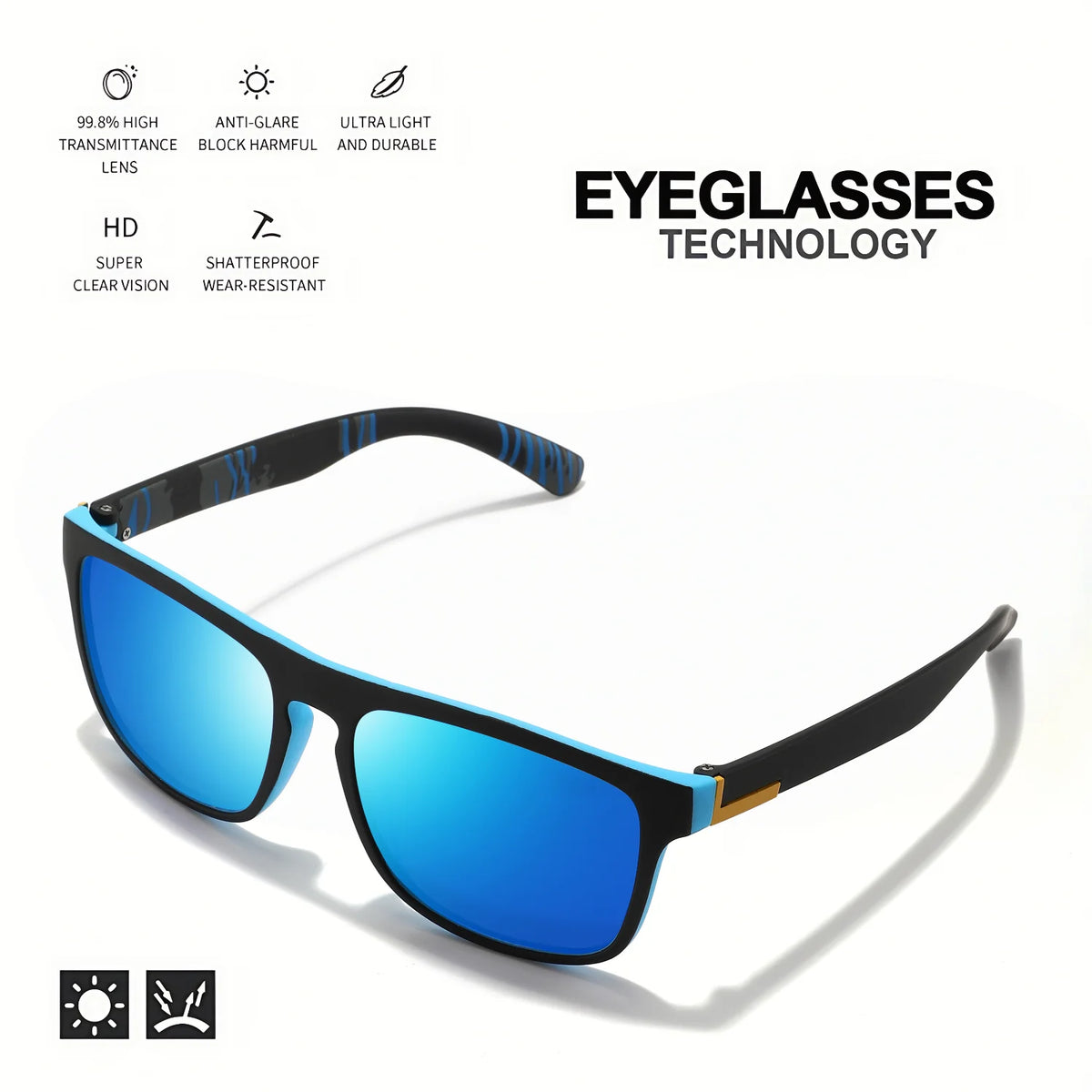 Classic Square Polarized Sunglasses (1-4 Pack)