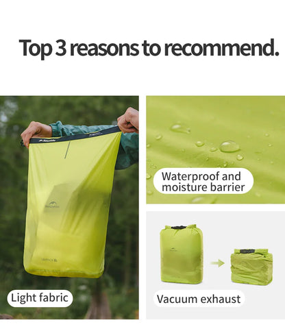 Naturehike Rolled Storage Bag Outdoor Travel Hiking Lightweight Waterproof Vacuum Compression Dispenser Bags Portable Organizer