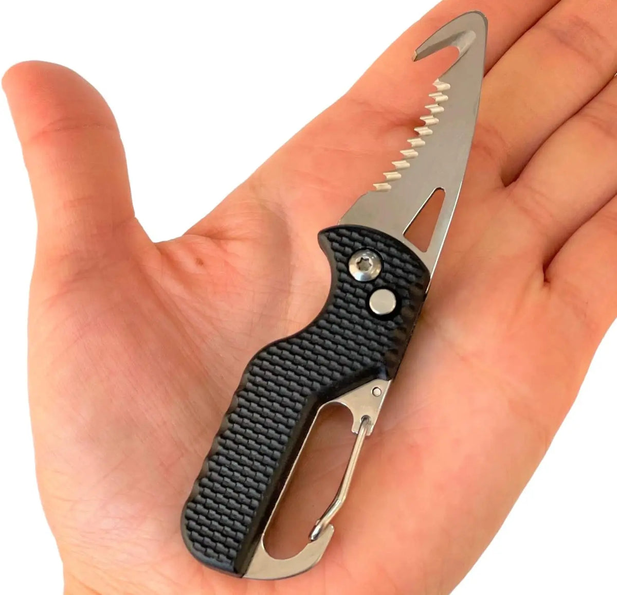 Portable Folding Knife Express Package Knife Gift Keychain Serrated Hook Knife Outdoor Camping Carry-on Survival Tool Box Opener
